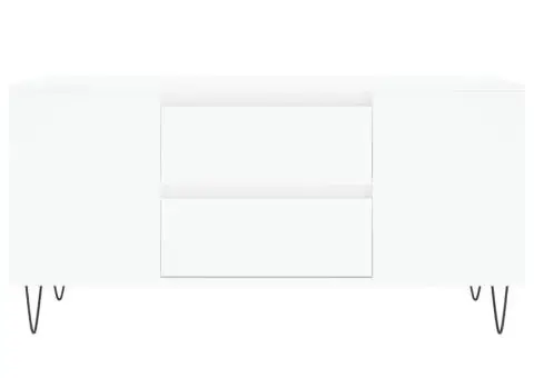 Măsuță de cafea, alb, 102x44,5x50 cm, lemn prelucrat - 5/5