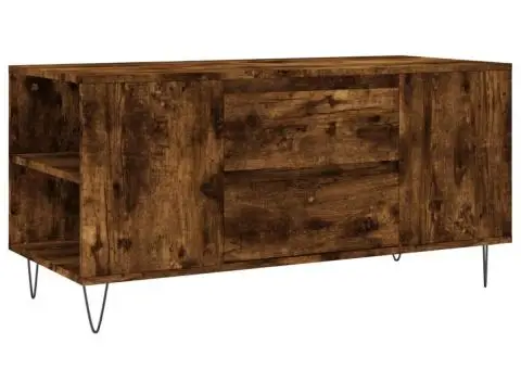 Măsuță de cafea, stejar afumat, 102x44,5x50 cm, lemn prelucrat - 2/5