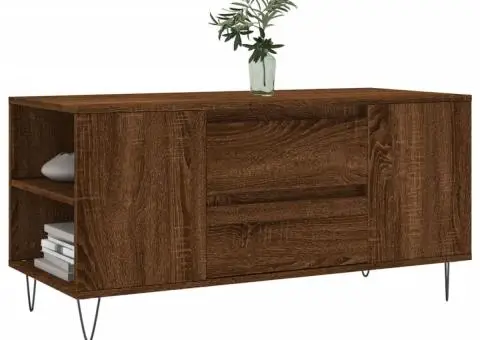 Măsuță de cafea, stejar maro, 102x44,5x50 cm, lemn prelucrat - 3/5