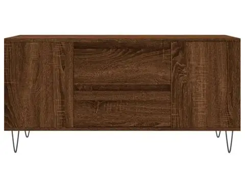 Măsuță de cafea, stejar maro, 102x44,5x50 cm, lemn prelucrat - 5/5