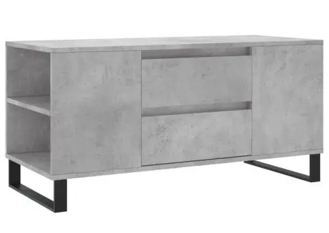 Măsuță de cafea, gri beton, 102x44,5x50 cm, lemn prelucrat - 2/5