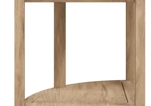 Măsuță laterală de baie, 45x45x45 cm, lemn masiv de tec - 3/5