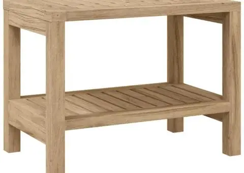 Măsuță laterală de baie, 60x30x45 cm, lemn masiv de tec - 2/5