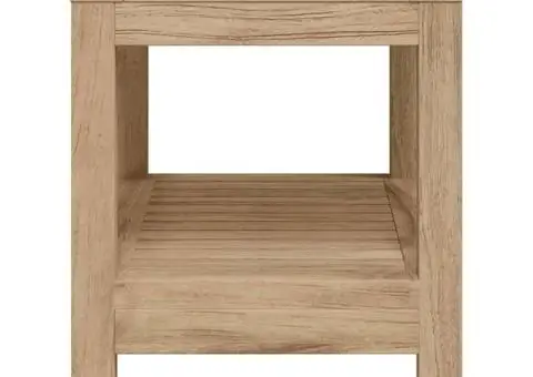 Măsuță laterală de baie, 60x30x45 cm, lemn masiv de tec - 4/5