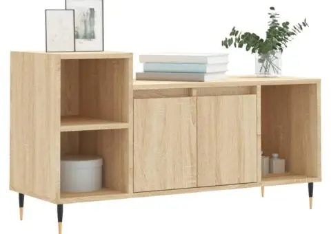 Comodă TV, stejar sonoma, 100x35x55 cm, lemn prelucrat - 3/5