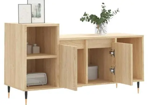 Comodă TV, stejar sonoma, 100x35x55 cm, lemn prelucrat - 4/5