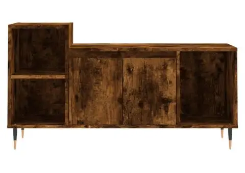 Comodă TV, stejar fumuriu, 100x35x55 cm, lemn prelucrat - 5/5