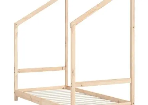 Cadru de pat pentru copii, 80x160 cm, lemn masiv de pin - 3/5