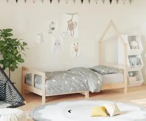 vidaXL Cadru de pat pentru copii, 80x160 cm, lemn masiv de pin