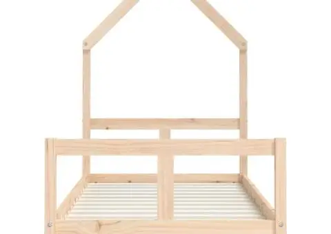 Cadru de pat pentru copii, 80x160 cm, lemn masiv de pin - 4/5