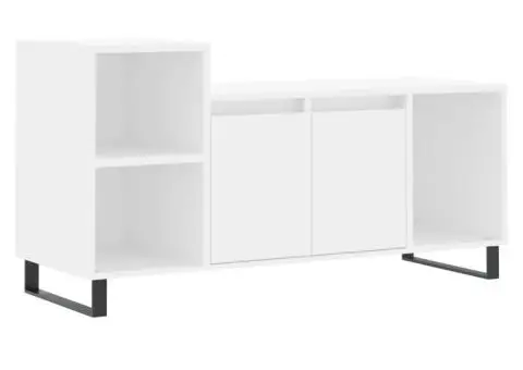 Comodă TV, alb, 100x35x55 cm, lemn prelucrat - 2/5