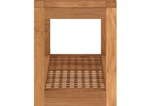 Măsuță laterală de baie, 60x30x45 cm, lemn masiv de tec - 4/5