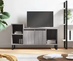 vidaXL Comodă TV, gri sonoma, 100x35x55 cm, lemn prelucrat