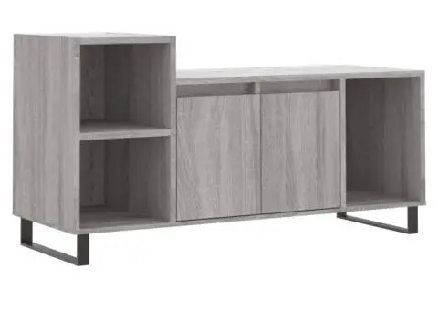 Comodă TV, gri sonoma, 100x35x55 cm, lemn prelucrat - 2/5