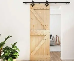 vidaXL Ușă glisantă cu set de feronerie 70x210 cm, lemn masiv de pin