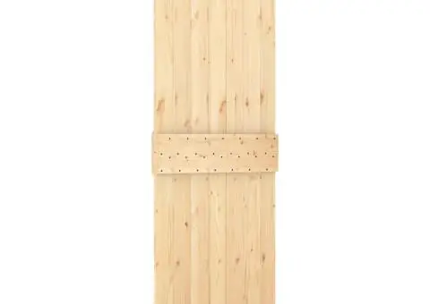 Ușă glisantă cu set de feronerie 70x210 cm, lemn masiv de pin - 5/5