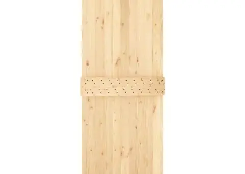 Ușă glisantă cu set de feronerie 85x210 cm, lemn masiv de pin - 3/5