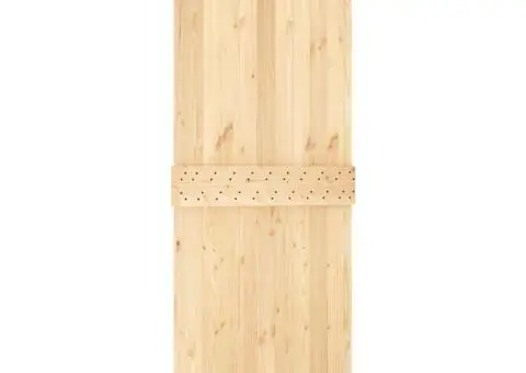 Ușă glisantă cu set de feronerie 85x210 cm, lemn masiv de pin - 5/5