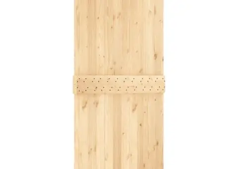 Ușă glisantă cu set de feronerie 95x210 cm, lemn masiv de pin - 5/5