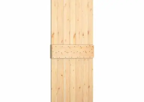 Ușă glisantă cu set de feronerie 70x210 cm, lemn masiv de pin - 5/5
