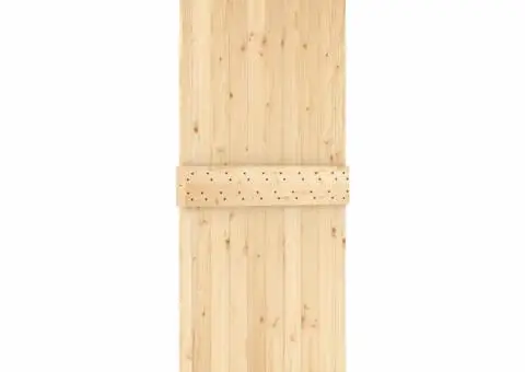 Ușă glisantă cu set de feronerie 80x210 cm, lemn masiv de pin - 3/5