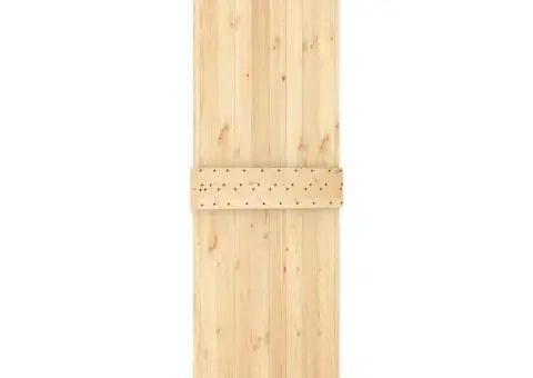 Ușă glisantă cu set de feronerie 70x210 cm, lemn masiv de pin - 5/5