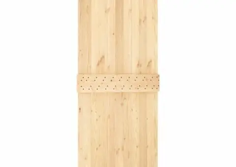 Ușă glisantă cu set de feronerie 85x210 cm, lemn masiv de pin - 5/5