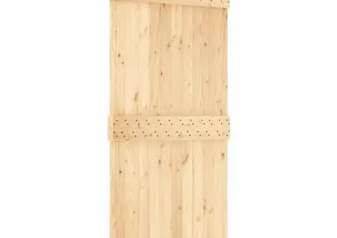 Ușă glisantă cu set de feronerie 95x210 cm, lemn masiv de pin - 2/5