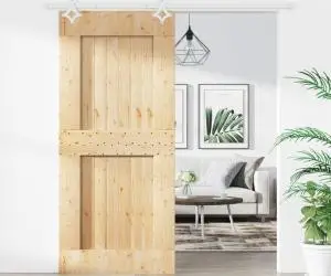 vidaXL Ușă glisantă cu set feronerie, 90x210 cm, lemn masiv de pin