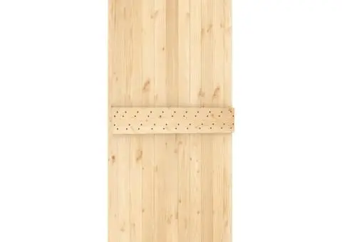 Ușă glisantă cu set feronerie, 90x210 cm, lemn masiv de pin - 5/5