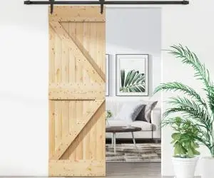 vidaXL Ușă glisantă cu set de feronerie 70x210 cm, lemn masiv de pin