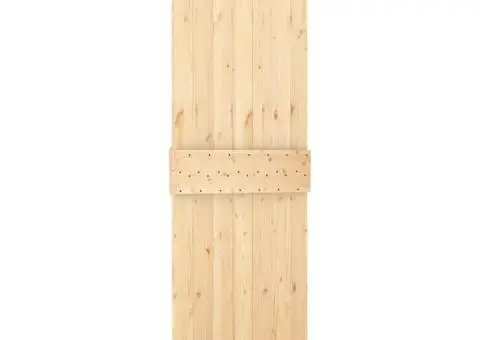 Ușă glisantă cu set de feronerie 70x210 cm, lemn masiv de pin - 5/5