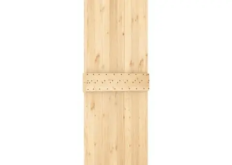 Ușă glisantă cu set de feronerie 70x210 cm, lemn masiv de pin - 5/5