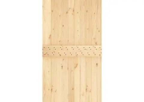 Ușă glisantă cu set feronerie, 90x210 cm, lemn masiv de pin - 4/5