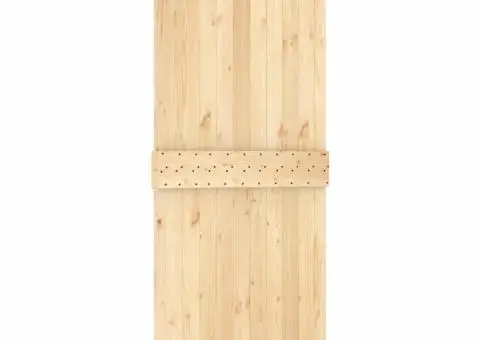 Ușă glisantă cu set feronerie, 90x210 cm, lemn masiv de pin - 5/5