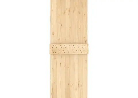 Ușă glisantă cu set de feronerie 70x210 cm, lemn masiv de pin - 3/5