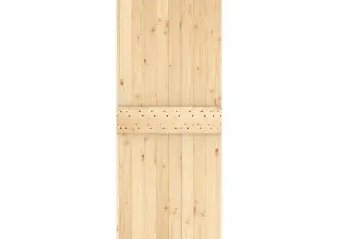 Ușă glisantă cu set de feronerie 70x210 cm, lemn masiv de pin - 4/5