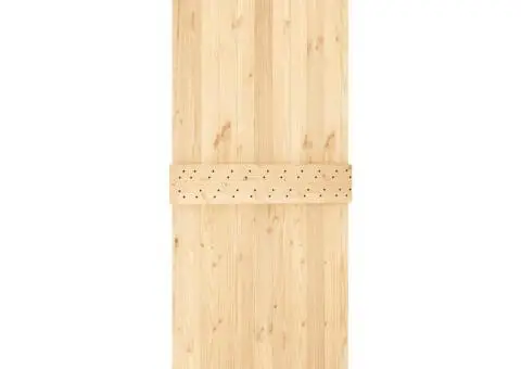 Ușă glisantă cu set de feronerie 85x210 cm, lemn masiv de pin - 5/5