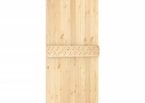 Ușă glisantă cu set feronerie, 90x210 cm, lemn masiv de pin - 5/5