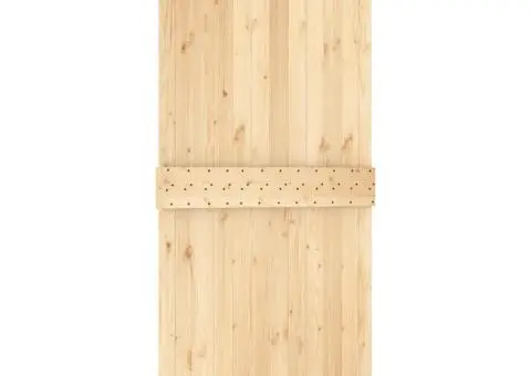 Ușă glisantă cu set feronerie, 100x210 cm, lemn masiv de pin - 5/5