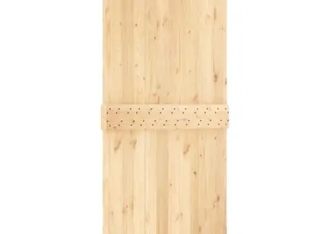 Ușă glisantă cu set de feronerie 95x210 cm, lemn masiv de pin - 5/5