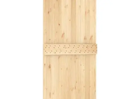 Ușă glisantă cu set de feronerie 95x210 cm, lemn masiv de pin - 5/5