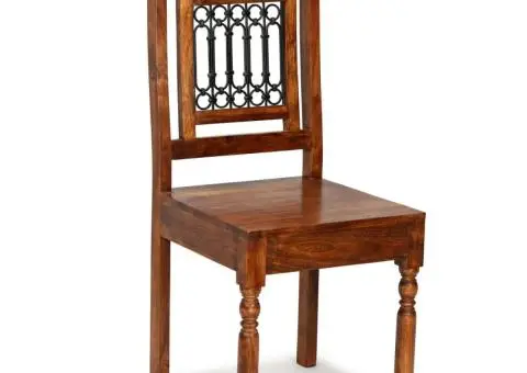 Scaune de bucătărie, 4 buc., lemn masiv, clasic - 2/5