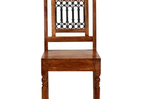 Scaune de bucătărie, 4 buc., lemn masiv, clasic - 3/5