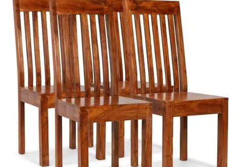 Scaune de bucătărie, 4 buc., lemn masiv, modern - 1/5