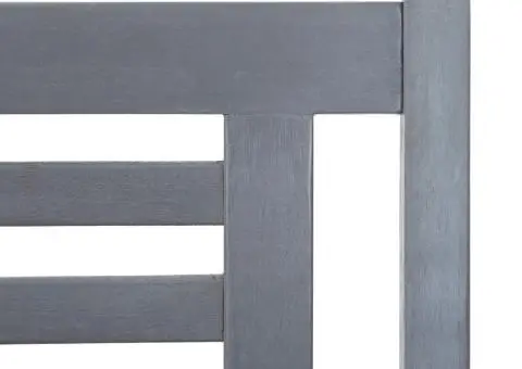 Bancă grădină cu 2 locuri cu pernă, 120 cm, gri, lemn eucalipt - 5/5