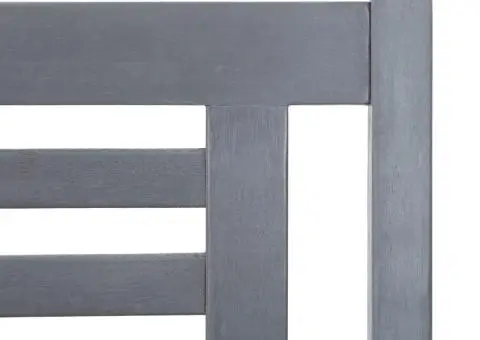 Bancă grădină cu 3 locuri cu pernă, 150 cm, gri, lemn eucalipt - 5/5