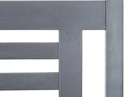 Bancă grădină cu 3 locuri cu pernă, 150 cm, gri, lemn eucalipt - 5/5