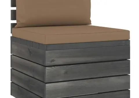 Set mobilier grădină din paleți cu perne, 3 piese, lemn de pin - 4/5