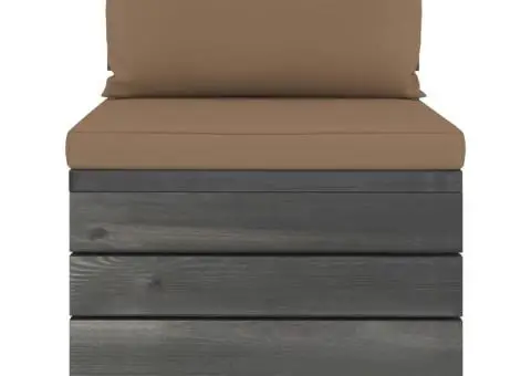 Set mobilier grădină din paleți cu perne, 3 piese, lemn de pin - 5/5